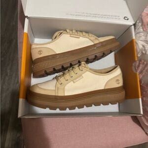 Timberland Cream and Tan Casual Shoes